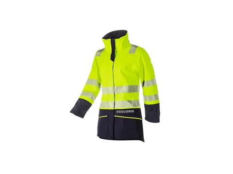 Sioen 7331 dames hi-vis parka, geel/marineblauw, maat M, per stuk