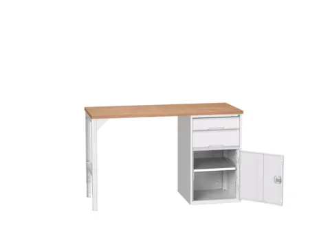 werkbank,HxBxD 930x1500x600mm,multiplexblad,2voeten/1container