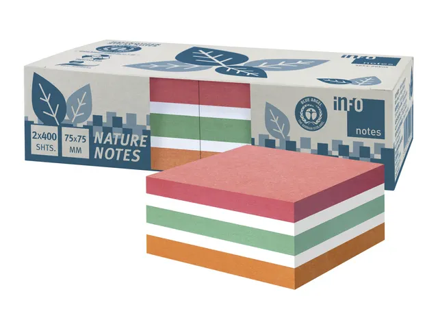 75X75Mm Assorti Recycled Doos 2X A 400 Vel