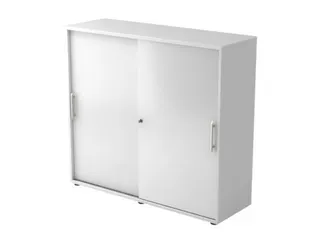 kantoor-schuifdeurkast 1100x1200x400mm hout romp + front wit 3 OH - 2