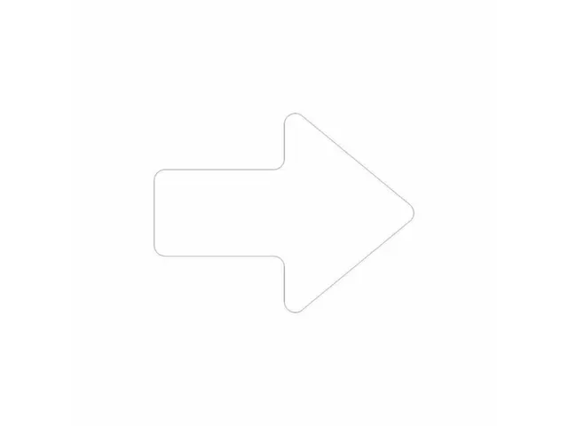 plaksymbool,Pijl,markering HxB 90x145mm,wit,met antislip-eigenschappen