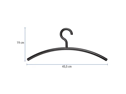 Kledinghanger MAUL acryl 460X190mm zwart 5 stuks