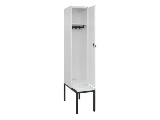 locker met bank,HxBxD 2120x400x815mm,1vak,vak B 400mm,draaigrendel - 2