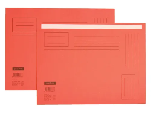 Vouwmap Quantore A4 ongelijke zijde 230gr rood