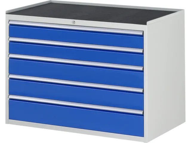 ladekast 825x1145x650mm 5laden cilinderslot RAL7035 RAL5010 metaal