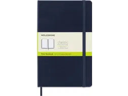 Notitieboek Moleskine large 130x210mm blanco hard cover sapphire blue