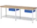 werkbank,HxBxD 840-1040x2500x700mm,beukblad,draagverm. 1250kg,4voeten