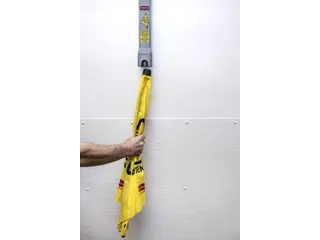 Waarschuwingskegel Rubbermaid driezijdig meertalig pop-up 76cm geel - 5