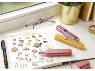 Markeerstift Faber-Castell metallic etui 4 delig - 2