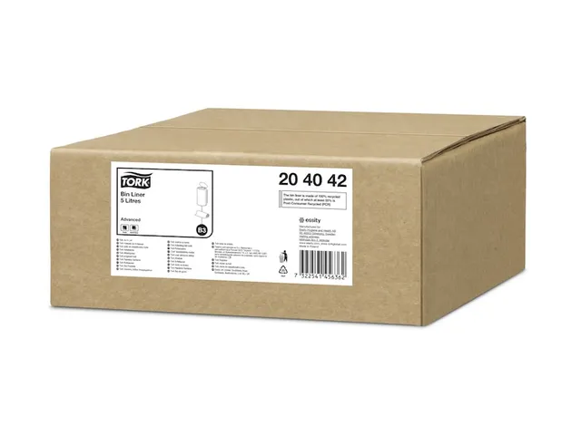Afvalzak Tork 204042 B3 Advanced 33x40cm 5 Liter transparant