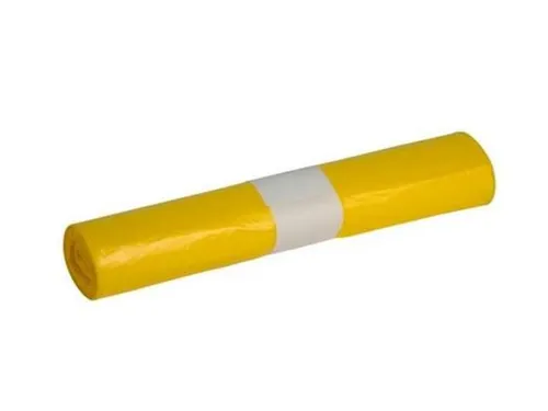 Afvalzak Geel 75 Liter HDPE 58x100cm T23 20x25 Stuks