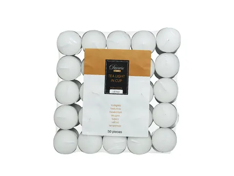 Decoris Theelicht 3.8cm 6 uur 50 stuks