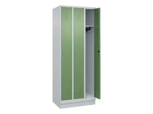 locker,HxBxD 1950x750x500mm,3vak,vak B 250mm,cil.-slot,sokkel