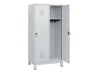 schoollocker,HxBxD 1630x800x500mm,2vak,vak B 400mm,draaigrendel,voeten - 1