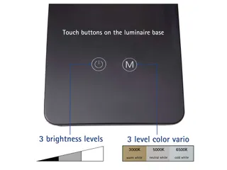 Bureaulamp MAUL Pearly LED voet dimbaar colour vario zwart - 3
