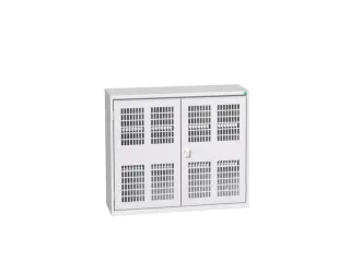 wandkast 900x1050x350mm 2xStalen bodem sokkel Ral 7035 front Ral 7035 - 1