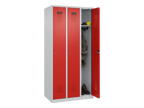 locker,HxBxD 1850x900x500mm,3vak,vak B 300mm,cil.-slot,staand op vloer