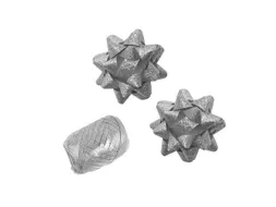 Polyband combi set glitter zilver cadeaulint 1 ei 2 rozetten