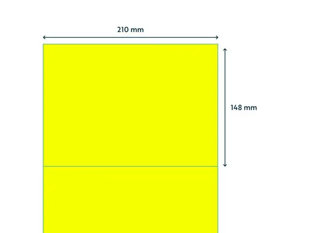 Gekleurde Etiketten 210x148mm Fluor Geel 42223