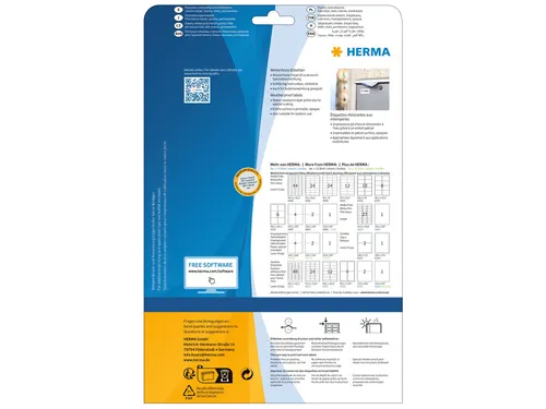 HERMA 4595 Weerbestendige Inkjet-etiket A4 97x42,3mm Wit 120 stuks