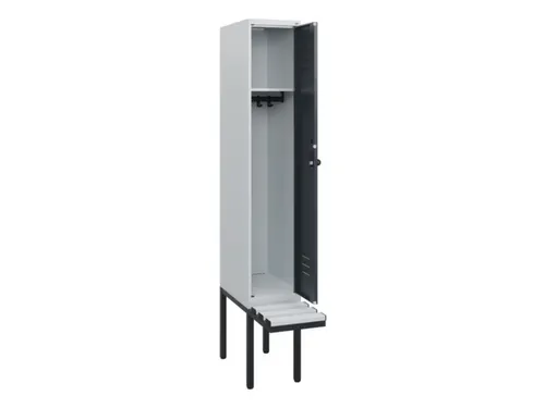 locker met bank,HxBxD 1950x300x815mm,1vak,vak B 300mm,draaigrendel