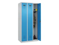 locker,HxBxD 1850x900x500mm,3vak,vak B 300mm,cil.-slot,staand op vloer