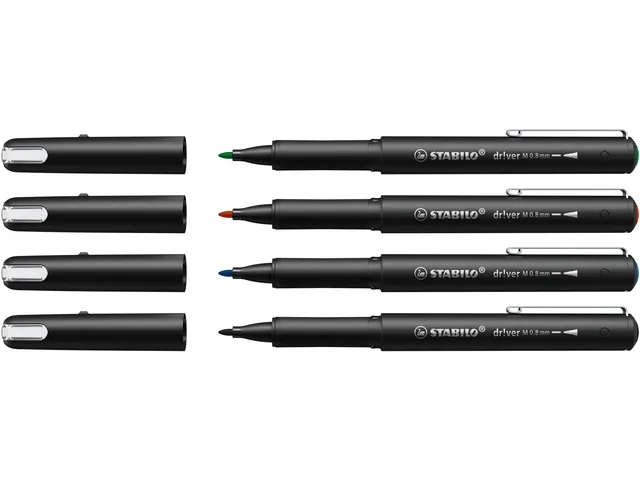Fineliner STABILO dr!ver Medium assorti 4 pièces