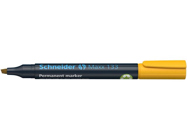 marker Schneider Maxx 133 permanent beitelpunt geel | MarkeerstiftWinkel.nl