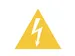 Pictogram bordje Djois Waarschuwing: elektrische spanning geel