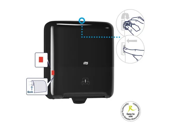 Tork 551008 H1 Elevation Matic Handdoekrol Dispenser Zwart