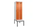 locker met bank,voor scheiding van kleding,HxBxD 2120x600x815mm,2vak