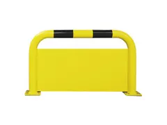 Beschermingsbeugel Staalbuis Ø 75mm Stalen Aanrijdplaat 1000x600mm