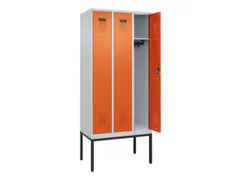 locker,HxBxD 2120x900x500mm,3vak,vak B 300mm,cil.-slot,voetonderstel