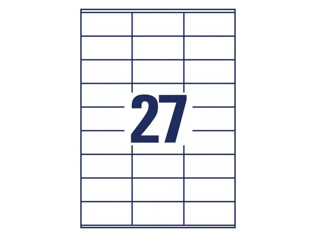 etiket Avery ILK 70x32mm 100 vel 27 etiketten per vel wit