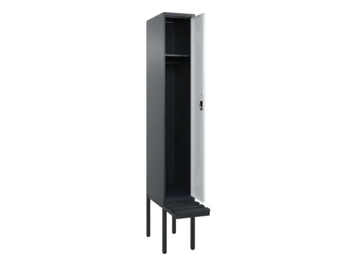 locker met bank,HxBxD 2120x300x815mm,1vak,vak B 300mm,cilinderslot