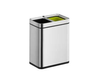 Afvalbak EKO Laguna Slim met inwerpopening 2x10 liter RVS - 4