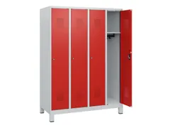 schoollocker,HxBxD 1630x1200x500mm,4vak,vak B 300mm,cil.-slot,voeten