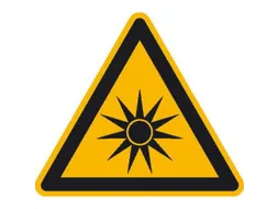 waarschuwingsbord,v. binnen/buiten,Waarschuwing voor optische straling
