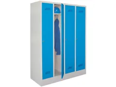 locker,HxBxD 1850x1200x500mm,4vak,vak B 300mm,RAL7035,front RAL7016