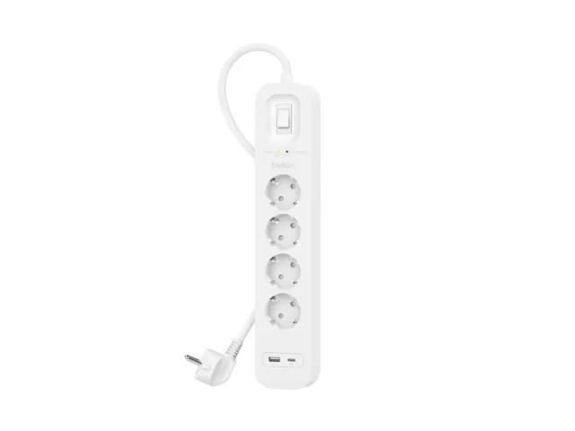 Multiprise parafoudre 4 prises + USB-C + USB-A