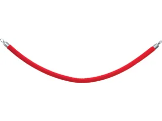 Afzetkoord Securit 150cm rood met chroome knop - 3