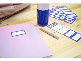 Boeketiket 24 Etiketten 6 Vellen Van 4 Stuks Blauw - 5