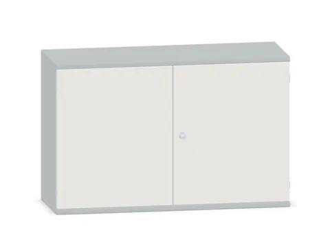 kantoorkast,HxBxD 770x1200x430mm,decor romp lichtgrijs,decor front wit