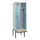 locker met bank,voor scheiding van kleding,HxBxD 2120x600x815mm,2vak