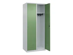 locker,HxBxD 1850x800x500mm,2vak,vak B 400mm,cil.-slot,staand op vloer