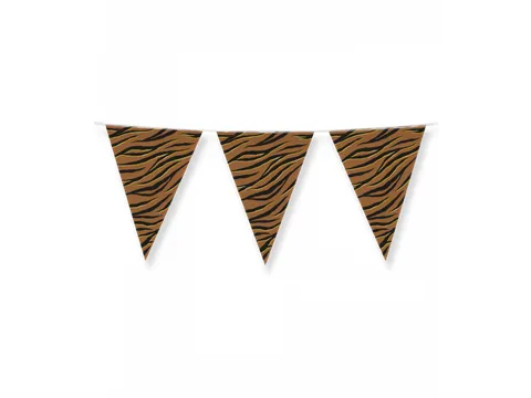 Slinger Folie vlaggen Party Flags foil Tiger Safari 30cmx10m