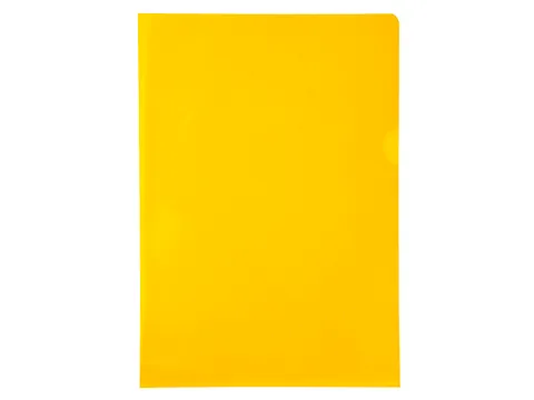 100 L-Mappen A4 Gladde Pvc Geel Sterke Kwaliteit 0.13mm