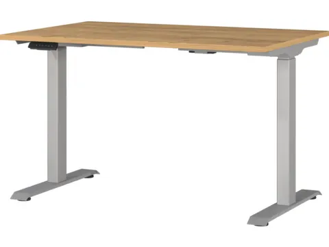 Elektrisch ihv bureau,HxBxD 720-1200x1200x800mm,blad Grandson-eiken