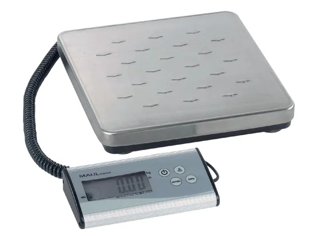 Pakketweger MAUL Cargo 120kg metalen plateau 27x27cm +9V batterij zilv