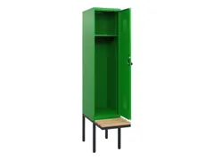 locker met bank,HxBxD 1950x400x815mm,1vak,vak B 400mm,draaigrendel